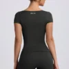 Maglietta senza cuciture Super Sculpt in grigio cenere Maglietta senza cuciture Super Sculpt in grigio cenere