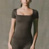 Maglietta senza cuciture Super Sculpt in marrone Maglietta senza cuciture Super Sculpt in marrone