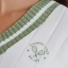 Maglione corto in cotone a trecce verde avorio Maglione corto in cotone a trecce verde avorio