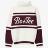 Maglione oversize a collo alto in maglia bordeaux Maglione oversize a collo alto in maglia bordeaux
