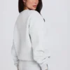 Maglione oversize a girocollo in grigio melange