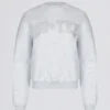 Maglione oversize a girocollo in grigio melange