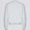 Maglione oversize a girocollo in grigio melange