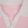 Maglione oversize in jersey di cotone con scollo a V in rosa cipria Maglione oversize in jersey di cotone con scollo a V in rosa cipria