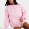 Maglione oversize in maglia a costine rosa pallido Maglione oversize in maglia a costine rosa pallido