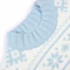 Maglione oversize in maglia jacquard blu polvere Maglione oversize in maglia jacquard blu polvere