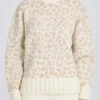 Maglione oversize in maglia jacquard color ghiaccio Maglione oversize in maglia jacquard color ghiaccio