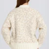Maglione oversize in maglia jacquard color ghiaccio Maglione oversize in maglia jacquard color ghiaccio