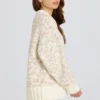 Maglione oversize in maglia jacquard color ghiaccio Maglione oversize in maglia jacquard color ghiaccio