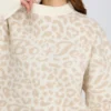 Maglione oversize in maglia jacquard color ghiaccio Maglione oversize in maglia jacquard color ghiaccio