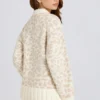 Maglione oversize in maglia jacquard color ghiaccio Maglione oversize in maglia jacquard color ghiaccio