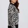 Maglione oversize in maglia jacquard nero