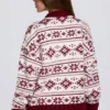 Maglione oversize in maglia jacquard rosso cremisi Maglione oversize in maglia jacquard rosso cremisi