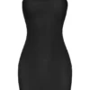 Mini abito slip a fascia in morbida rete trasparente Intimates, colore nero Mini abito slip a fascia in morbida rete trasparente Intimates, colore nero