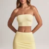 Mini gonna a trapezio a vita media Zuri in Modal, colore Lemon Sherbet Mini gonna a trapezio a vita media Zuri in Modal, colore Lemon Sherbet