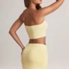 Mini gonna a trapezio a vita media Zuri in Modal, colore Lemon Sherbet Mini gonna a trapezio a vita media Zuri in Modal, colore Lemon Sherbet