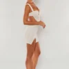 Mini gonna a vita alta con spacco sulla coscia Belle Ile in bianco Mini gonna a vita alta con spacco sulla coscia Belle Ile in bianco