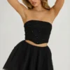 Mini gonna a vita alta in tulle Cosima, nera Mini gonna a vita alta in tulle Cosima, nera