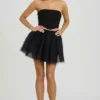 Mini gonna a vita alta in tulle Cosima, nera Mini gonna a vita alta in tulle Cosima, nera