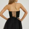 Mini gonna a vita alta in tulle Cosima, nera Mini gonna a vita alta in tulle Cosima, nera