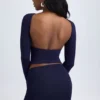Mini gonna a vita media con ruches in Modal Cali, colore blu navy Mini gonna a vita media con ruches in Modal Cali, colore blu navy