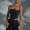 Mini gonna con allacciatura Asra in nero Mini gonna con allacciatura Asra in nero