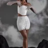 Mini gonna con lacci Asra in bianco Mini gonna con lacci Asra in bianco