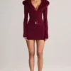 Mini gonna in maglia a vita media Tova in color vino Mini gonna in maglia a vita media Tova in color vino