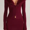 Mini gonna in maglia a vita media Tova in color vino Mini gonna in maglia a vita media Tova in color vino