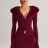 Mini gonna in maglia a vita media Tova in color vino Mini gonna in maglia a vita media Tova in color vino