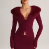 Mini gonna in maglia a vita media Tova in color vino Mini gonna in maglia a vita media Tova in color vino