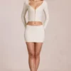 Mini gonna in pizzo Elowise color avorio Mini gonna in pizzo Elowise color avorio