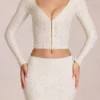 Mini gonna in pizzo Elowise color avorio Mini gonna in pizzo Elowise color avorio