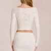 Mini gonna in pizzo Elowise color avorio Mini gonna in pizzo Elowise color avorio