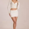 Mini gonna in pizzo Elowise color avorio Mini gonna in pizzo Elowise color avorio