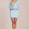 Mini gonna in pizzo Elowise in blu polvere Mini gonna in pizzo Elowise in blu polvere