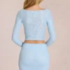 Mini gonna in pizzo Elowise in blu polvere Mini gonna in pizzo Elowise in blu polvere