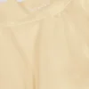 Mini gonna-pantaloncino incrociata in jersey spazzolato melange limone Mini gonna-pantaloncino incrociata in jersey spazzolato melange limone