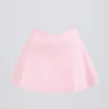 Mini gonna-pantaloncino incrociata in jersey spazzolato rosa pallido melange Mini gonna-pantaloncino incrociata in jersey spazzolato rosa pallido melange