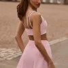 Mini gonna-pantaloncino incrociata Soft Active in rosa cipria Mini gonna-pantaloncino incrociata Soft Active in rosa cipria