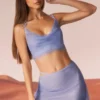 Mini gonna Roux con dettagli decorativi sulle spalline in blu Mini gonna Roux con dettagli decorativi sulle spalline in blu