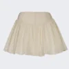 Mini gonna Thia con fiocco in broderie anglaise color avorio Mini gonna Thia con fiocco in broderie anglaise color avorio