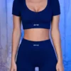 Mini shorts a costine in blu navy Mini shorts a costine in blu navy
