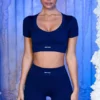 Mini shorts a costine in blu navy Mini shorts a costine in blu navy