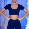 Mini shorts a costine in blu navy Mini shorts a costine in blu navy