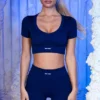 Mini shorts a costine in blu navy Mini shorts a costine in blu navy
