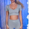 Mini shorts a costine in grigio Mini shorts a costine in grigio