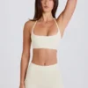 Mini shorts a vita alta color crema Mini shorts a vita alta color crema