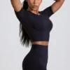 Mini shorts a vita alta Define Luxe in nero Mini shorts a vita alta Define Luxe in nero