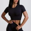 Mini shorts a vita alta Define Luxe in nero Mini shorts a vita alta Define Luxe in nero